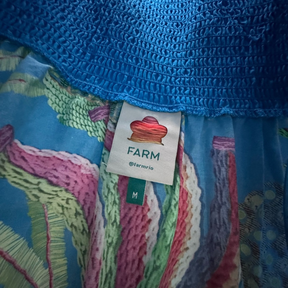 FARM Rio Blue Tropical Print Midi Dress - Picture 4 of 7